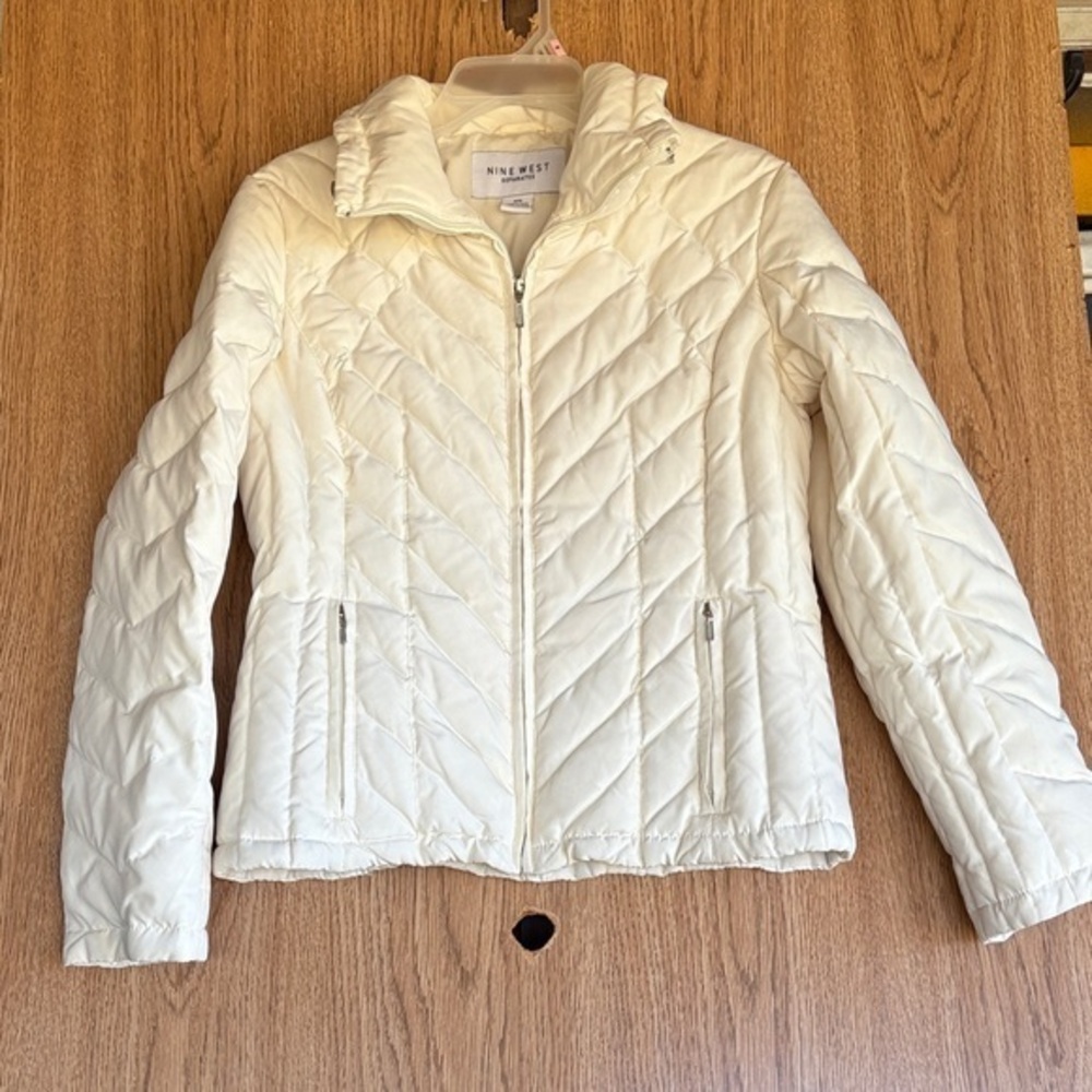 Nine West Off-White Quilted Jacket
